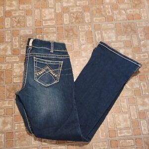 Ariat Dark Blue Bootcut Jeans with Contrast Stitching Size 26R